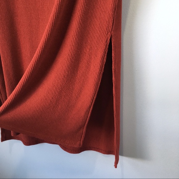 Burgundy Red Short Sleeve Ribbed Sleep Shirt - Picture 4 of 8